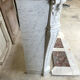 Large white marble fireplace in Louis XV style, 19th century.