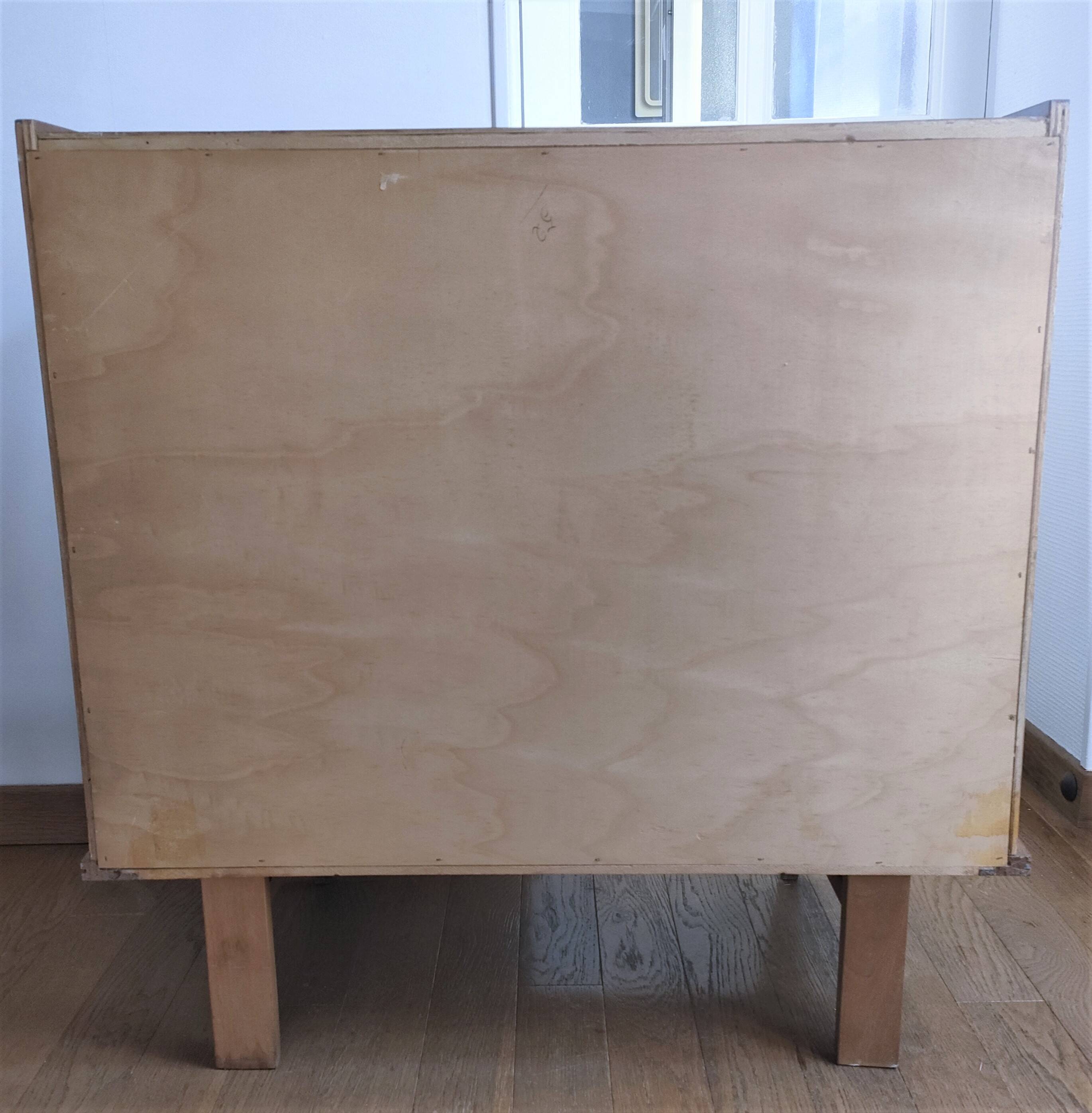 Designer wooden chest of drawers from the 60s