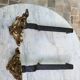 Pair of gilded bronze andirons Louis XV