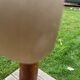 Vintage chair 50 taupe silk