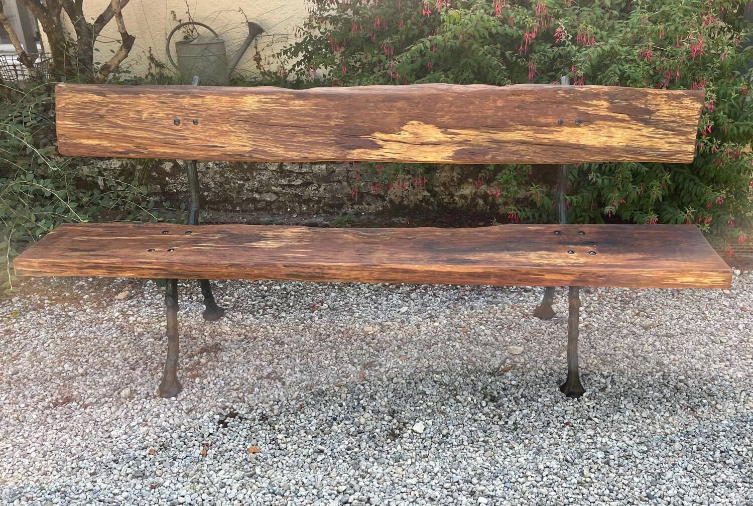 Art Nouveau garden bench