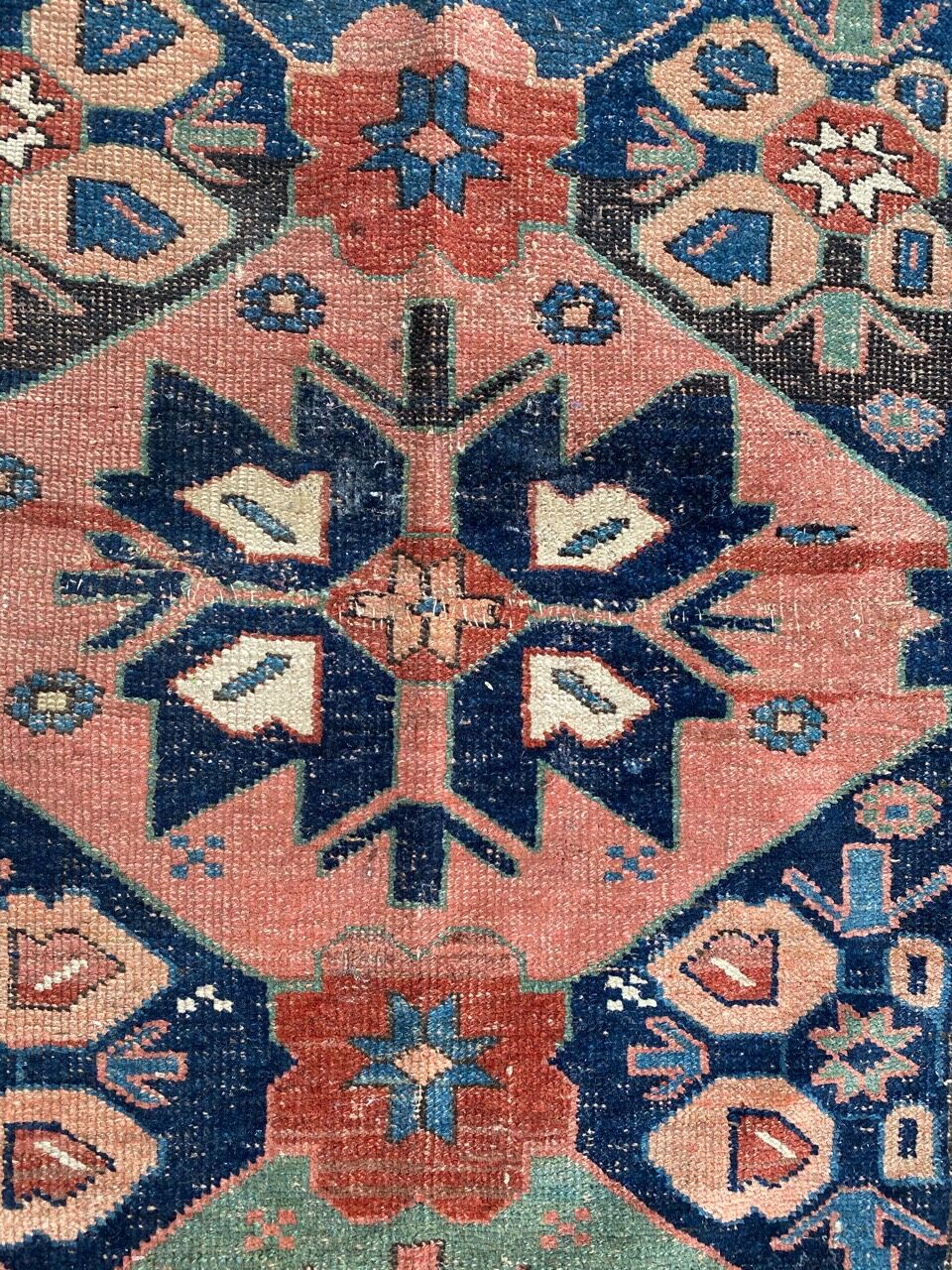 Pretty old Persian tribal Kurdish carpet 124x268 cm