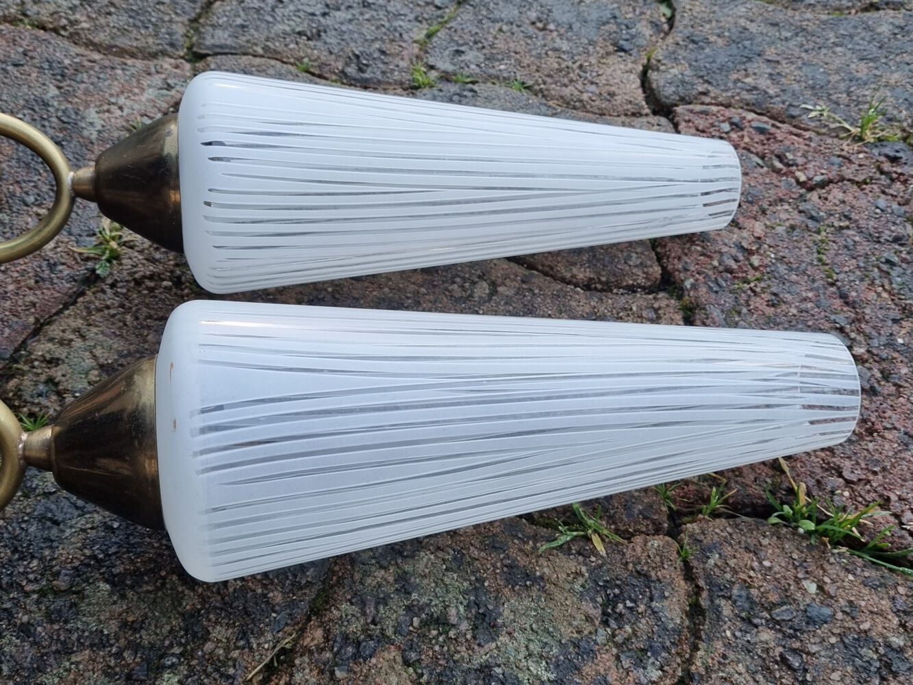 Pair of wall lamps, LUNEL edition, 1961, Paris, vintage 50s, 60s