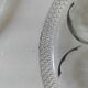 Set of 4 vintage hobnail pressed glass oyster plates