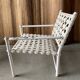4 white Lounge Chairs Triconfort - Aluminium and plastic - 1980's