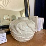 Vase boule en faïence à décor de mouettes, 1970