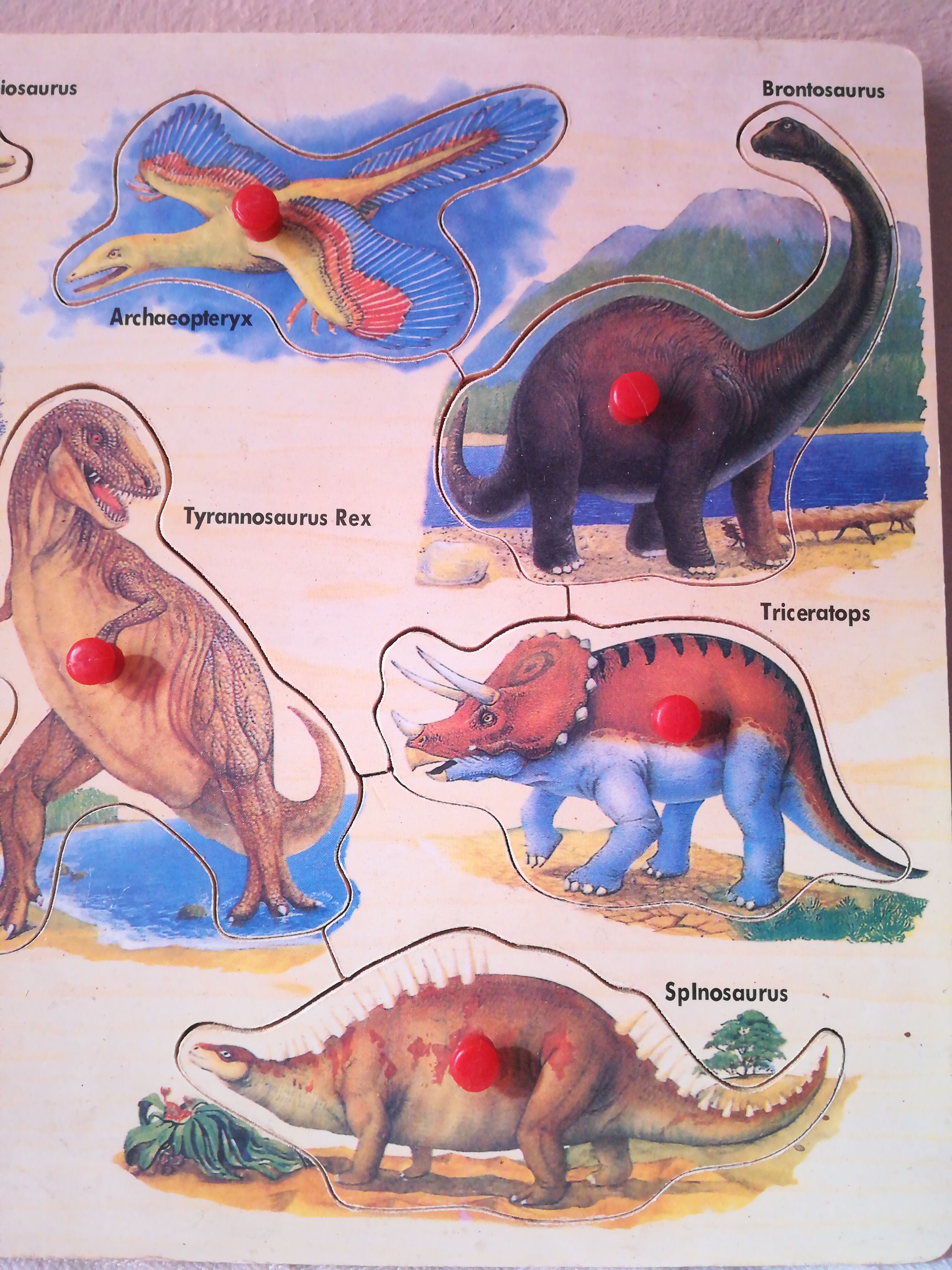 Wooden puzzle -- the dinausares