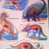 Wooden puzzle -- the dinausares