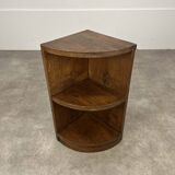 Art Deco corner unit in solid oak, corner cupboard