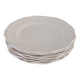 Set of 6 Sarreguemines ivory plates