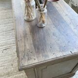 XXL walnut trade counter with multiple drawers
