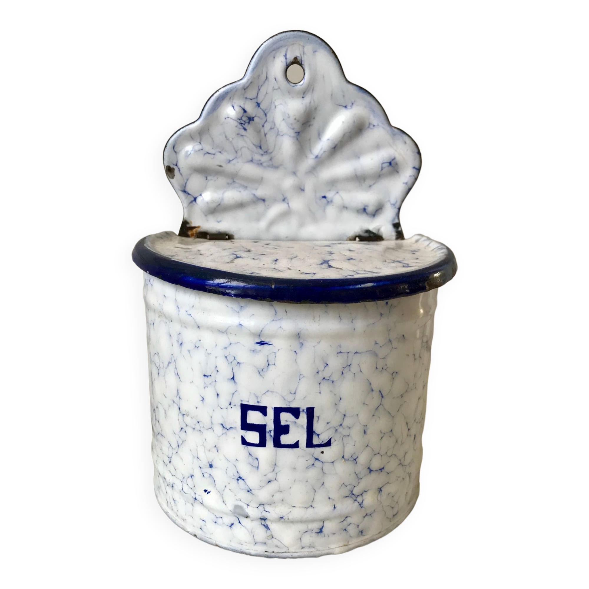 enamelled salt jar to be fixed early twentieth century