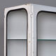 Vintage glass & iron medical cabinet, 1970s