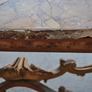 Rococo console Golden wood Roman marble XVII