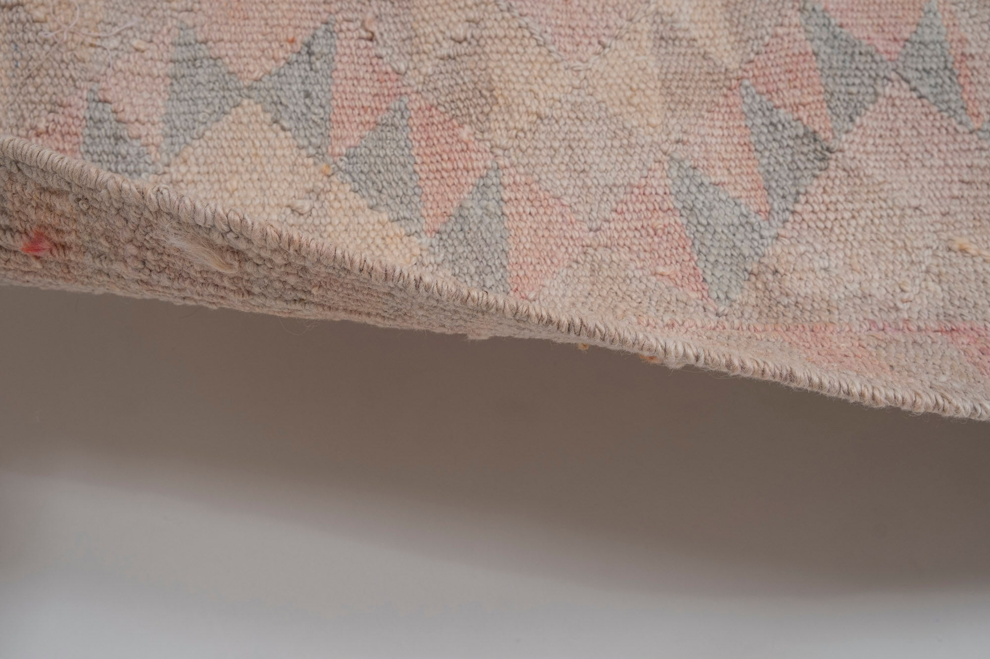 Large Vintage Bohemian Faded Color Kilim Tapestry Runner Rug, 1970s 89 x 298 cm