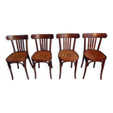 4 chaises de bistrot vintage