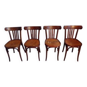 4 chaises de bistrot vintage