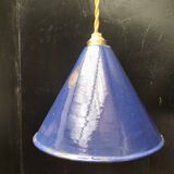 Enameled sheet metal cone pendant light