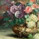 Antique still life with flowers