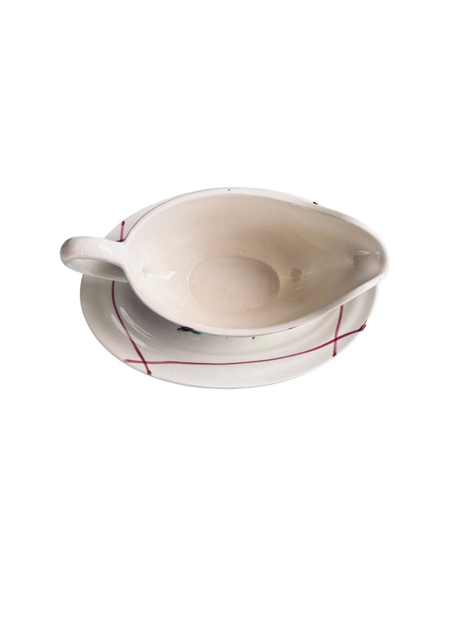 Saucière Vintage Ceranord Saint-Amand et son Ravier assorti - Modèle Domini