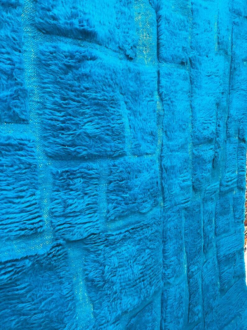 Handmade blue Moroccan rug 200cm x 300cm