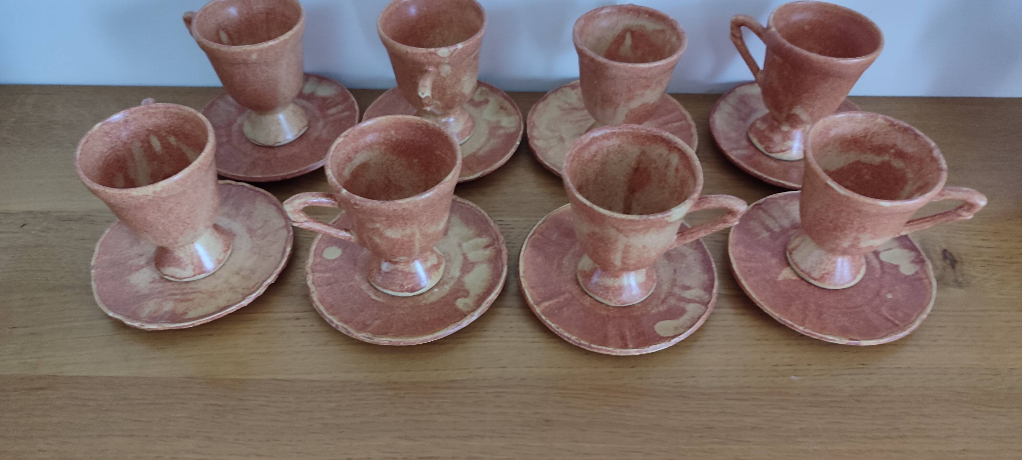 Lot cafetière,tasses et soucoupes Service à café