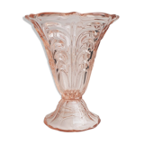 Vase en verre rose