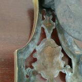 Pair of Louis-Philippe andirons with Caryatids - Bronze, cast iron - 19th century