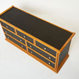 Commode bambou rotin laiton French Riviera 1960