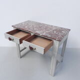 Art Deco table with 2 drawers and mirror, side table