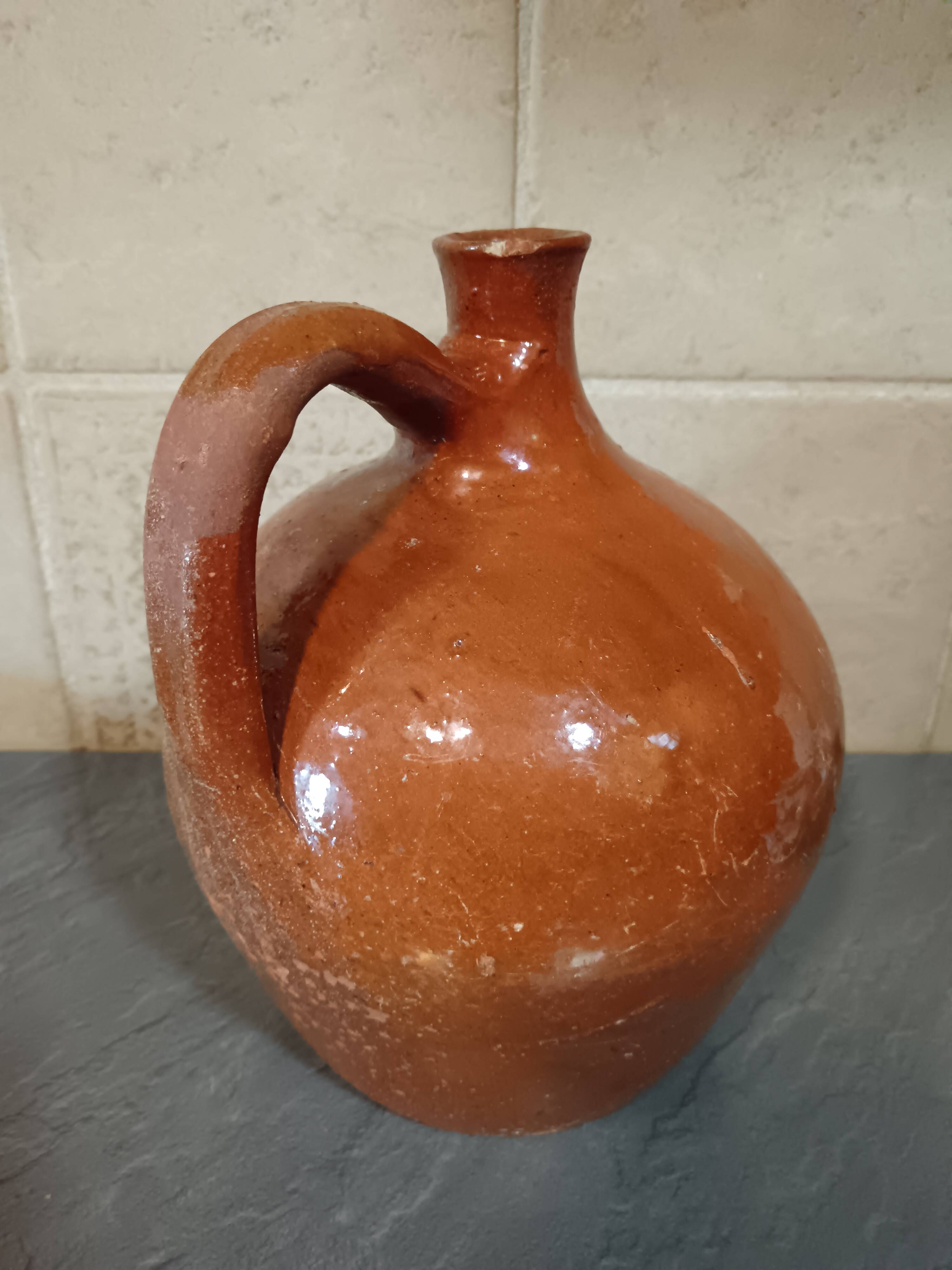 Red stoneware jug from the 18th century