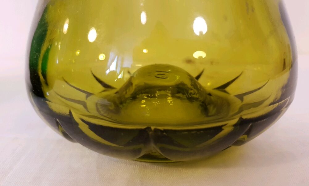 Set of two green bottles