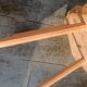 Table d'appoint bois brut style brutaliste organique
