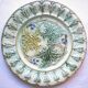 Old Art Nouveau plate, Acanthus and ivy leaves