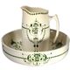 Toilet service, bowl/basin and antique jug, Badonvillier earthenware