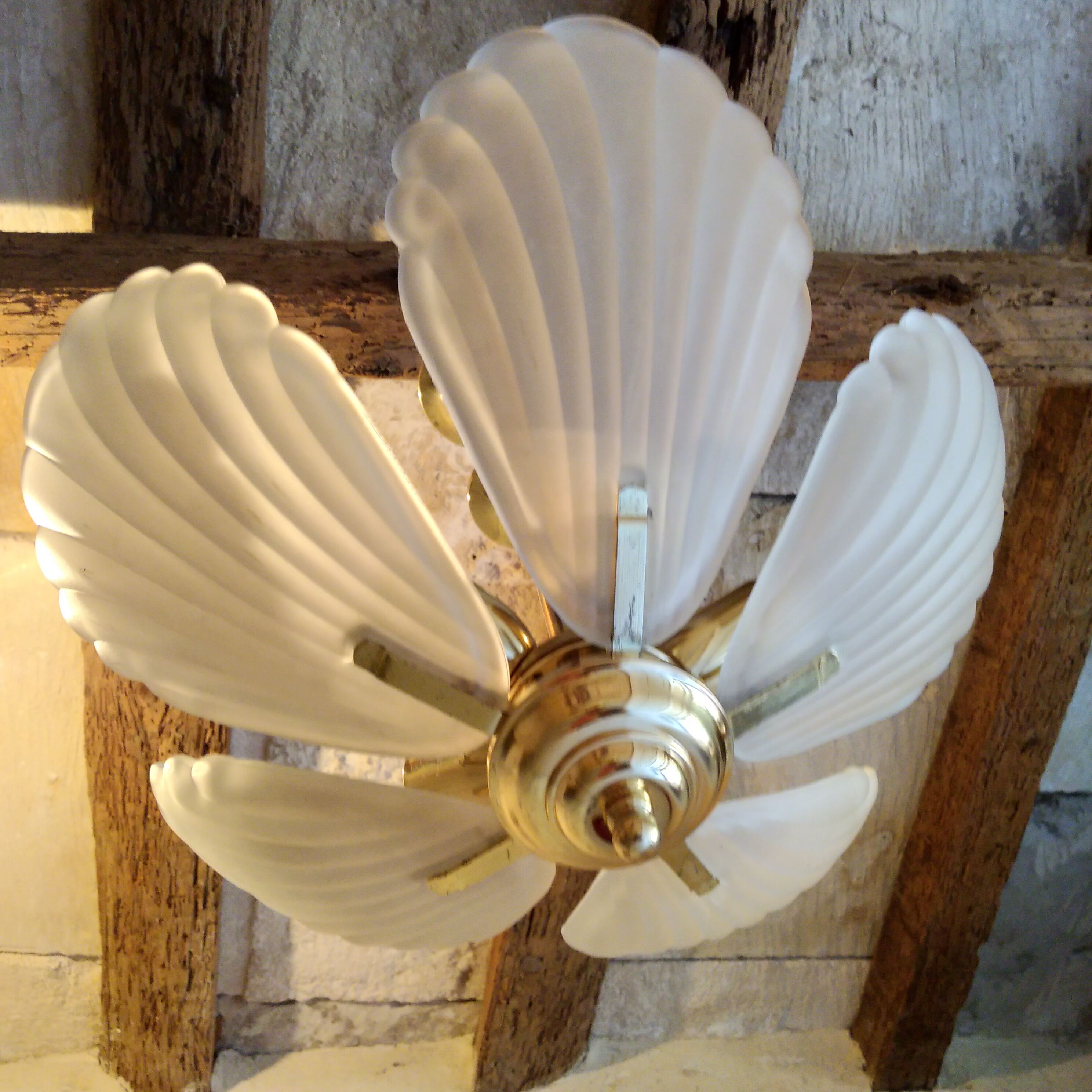 Chandelier murano shells 1970