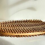Vintage rattan presentation tray