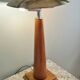 Large nautical lamp in wood and brass from the 80s