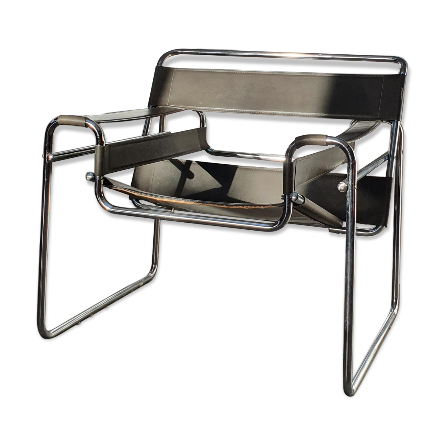 Fauteuil Wassily par Marcel Breuer années 80