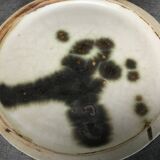 Small vintage plate from the La Colombe pottery, Vallauris artistic effect stoneware