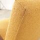 Vintage armchair, mustard yellow, curly zigzag pattern, set of 2