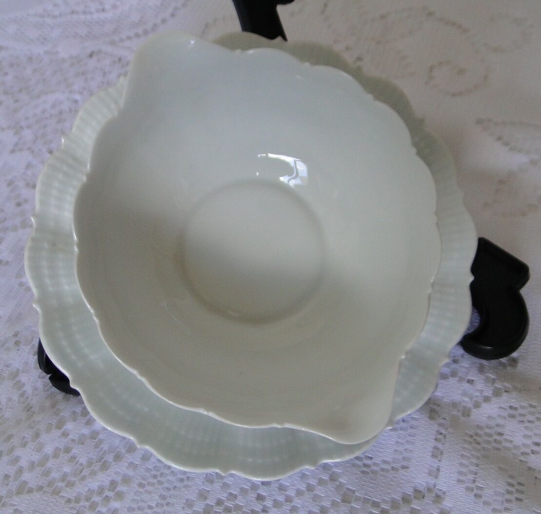 Giraud Limoges white porcelain sauce boat