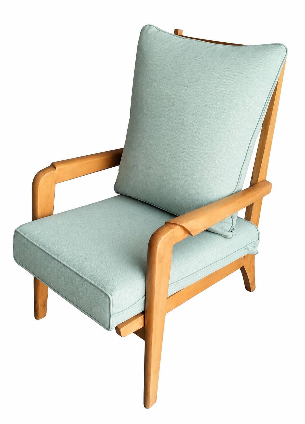 Free span armchair in the style of Pierre Guariche.