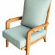 Free span armchair in the style of Pierre Guariche.