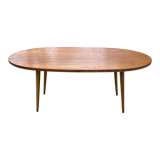 Oval wooden coffee table