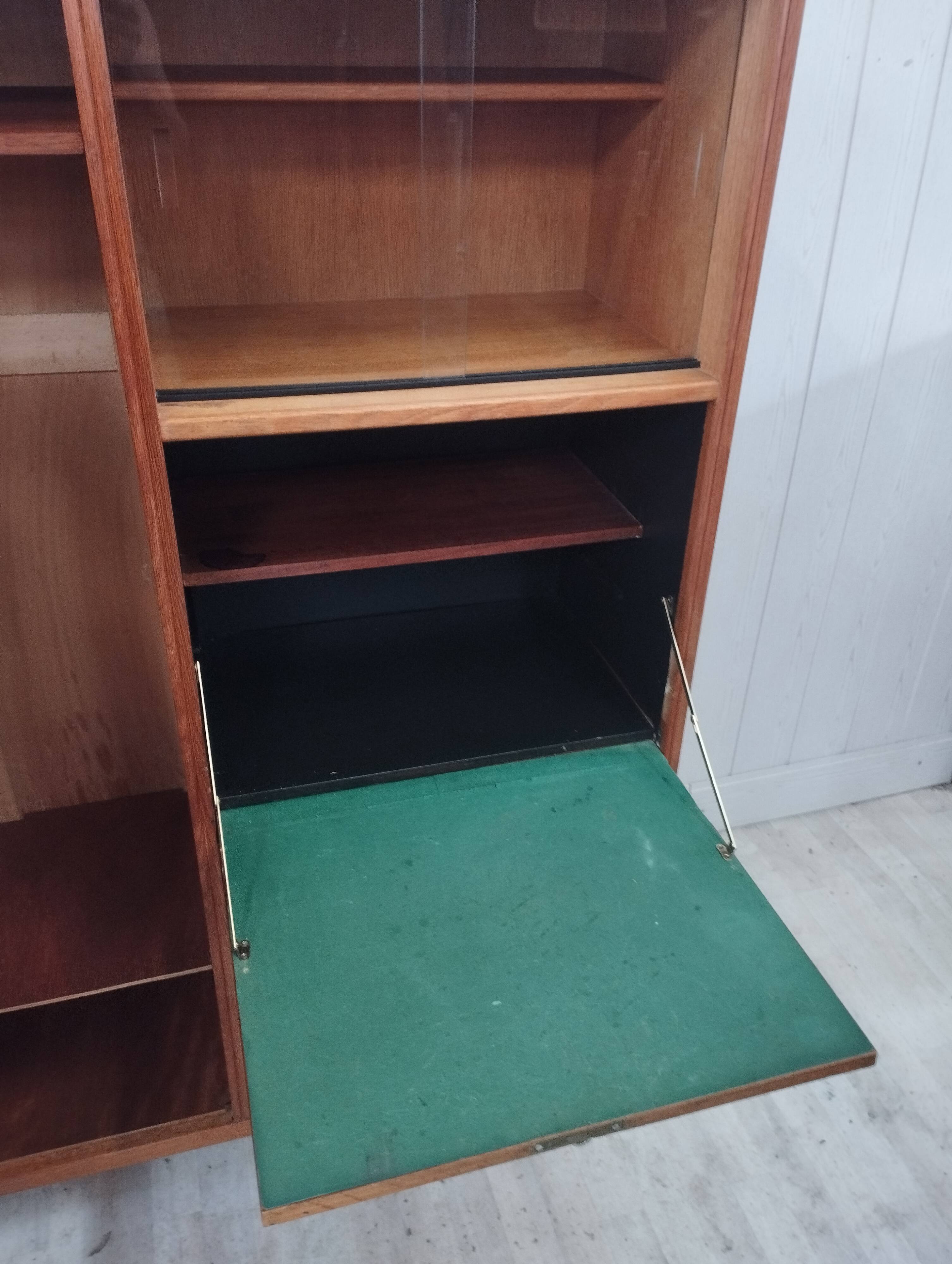 Secrétaire armoire vintage pieds compas