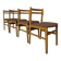 Set of 4 Vintage Branko Ursic Dining Chair: 1970s Scandinavian Wood & Brown