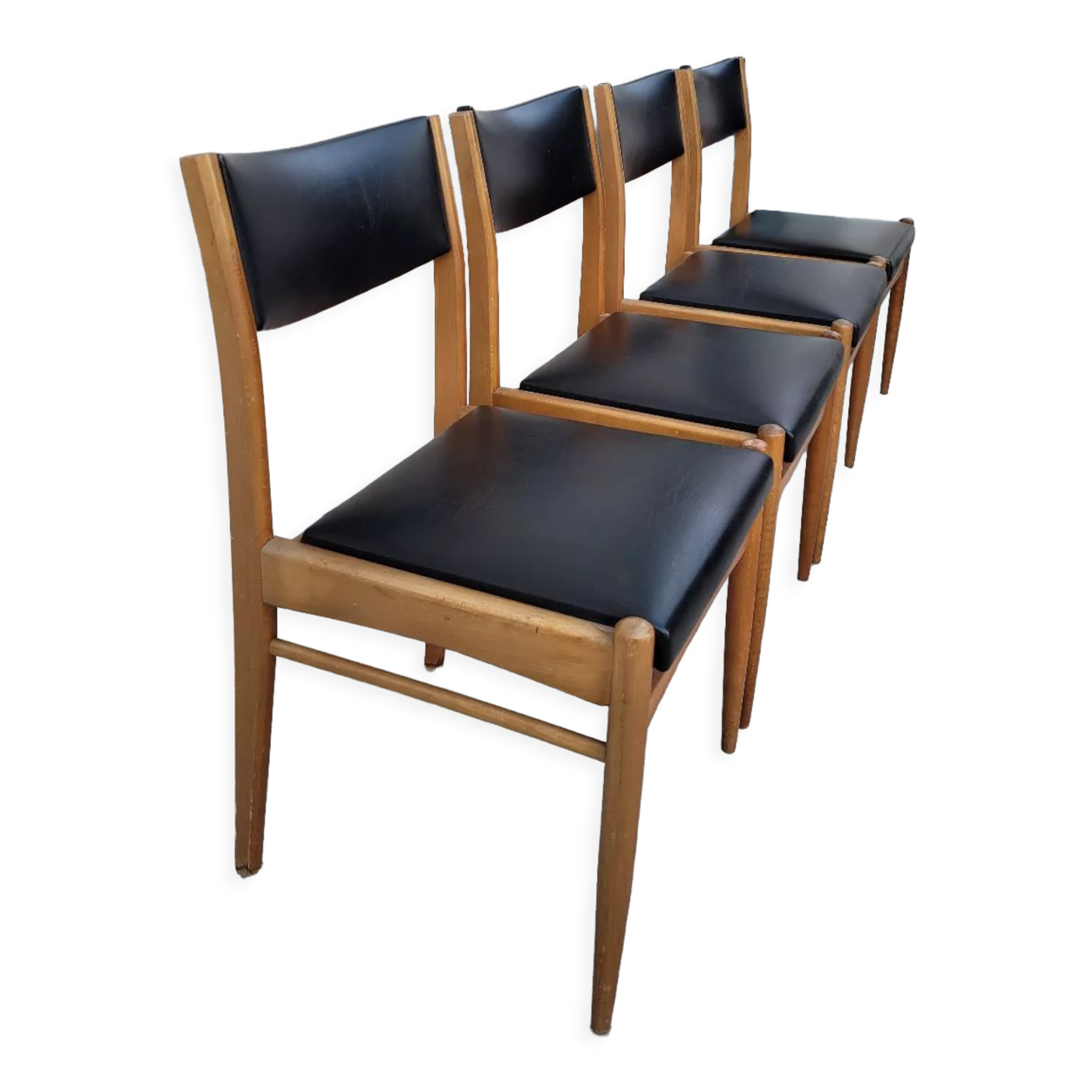 Série de 4 chaises scandinave vintage 1950