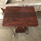 Old Double Tray Harness Wood + Feet Metal Curved Vintage