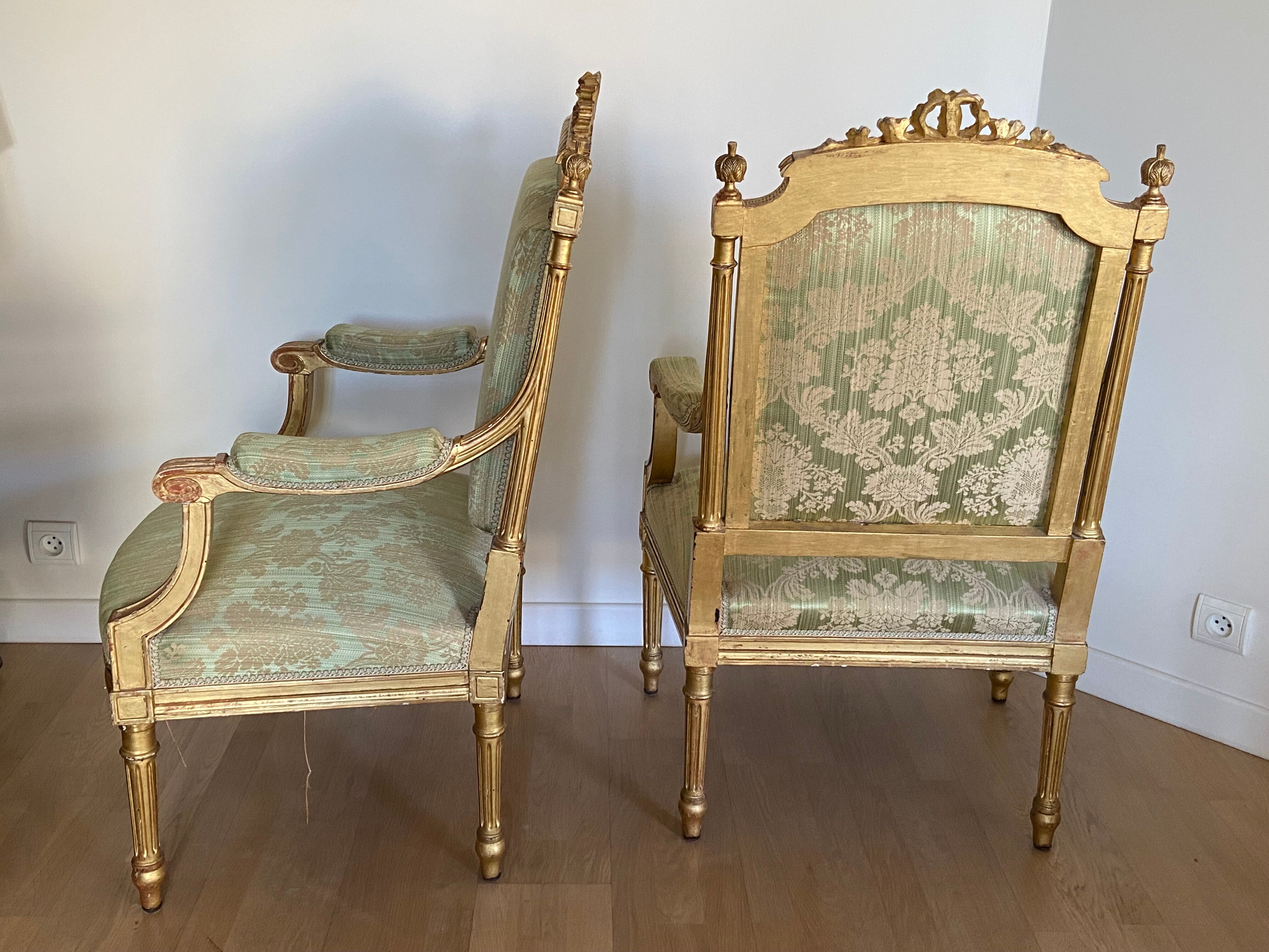 Napoleon III lounge set style louis XVI